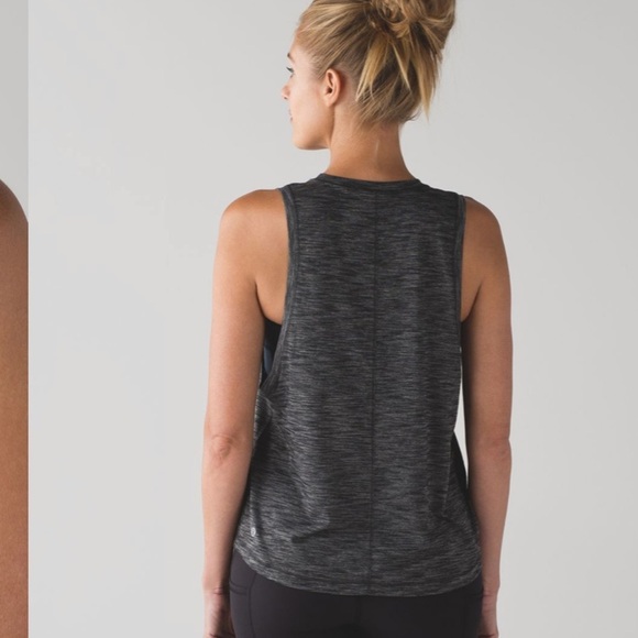 Lululemon Cardio Squad Tank II Heathered Black 6 - Picture 8 of 16
